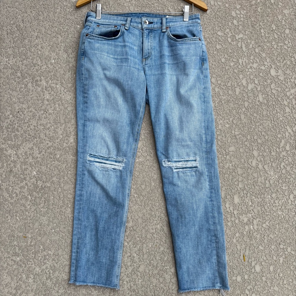 Rag & Bone Dre Low Rise Slim Boyfriend Jeans Womens Size 26 Blue